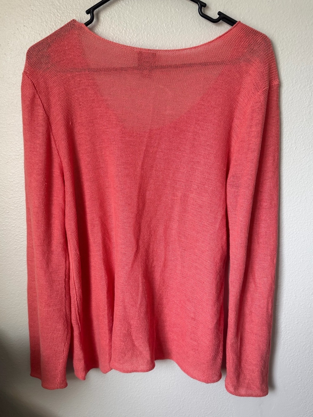 Eileen Fisher Lightweight Linen Sweater Asymmetric Neckline Women’s M Lagenlook - Picture 4 of 4